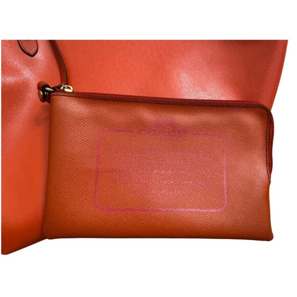 Coach Reversible City Tote Orange/Fuchsia - Picture 16 of 16